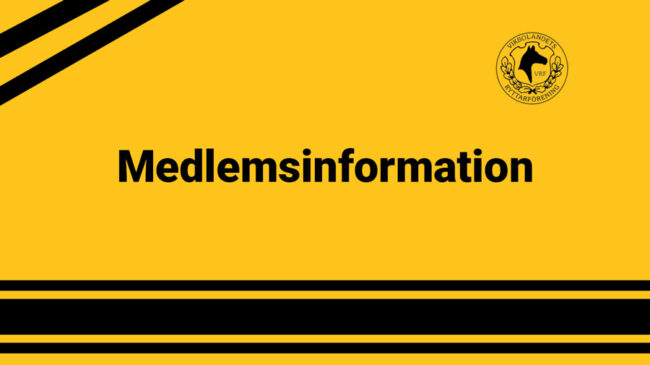 Medlemsinformation medlemsinformation